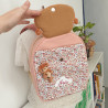 Sac à dos loutre et son bébé crèche et maternelle personnalisable prénom brodé fabriqué en Provence
