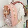 Sac à dos loutre et son bébé crèche et maternelle personnalisable prénom brodé fabriqué en Provence