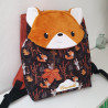 Sac à dos coulissant renard roux enfant crèche et maternelle personnalisable prénom brodé fabriqué en Provence