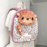 Sac à dos loutre et son bébé crèche et maternelle personnalisable prénom brodé fabriqué en Provence