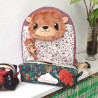 Sac à dos loutre et son bébé crèche et maternelle personnalisable prénom brodé fabriqué en Provence