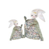 Doudou maman et bébé lapin brodés personnalisables cousu en Luberon