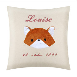Coussin doudou brodé personnalisé