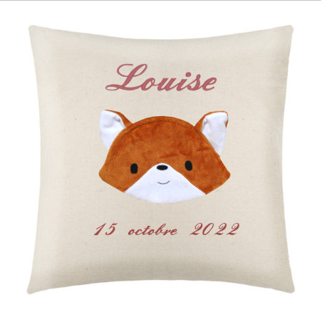 Coussin doudou brodé personnalisé