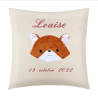 Coussin doudou brodé personnalisé