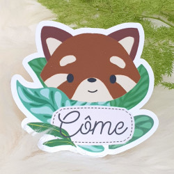 Stickers prénoms Panda roux