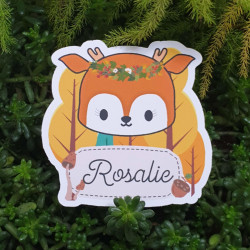 Stickers prénoms Biche