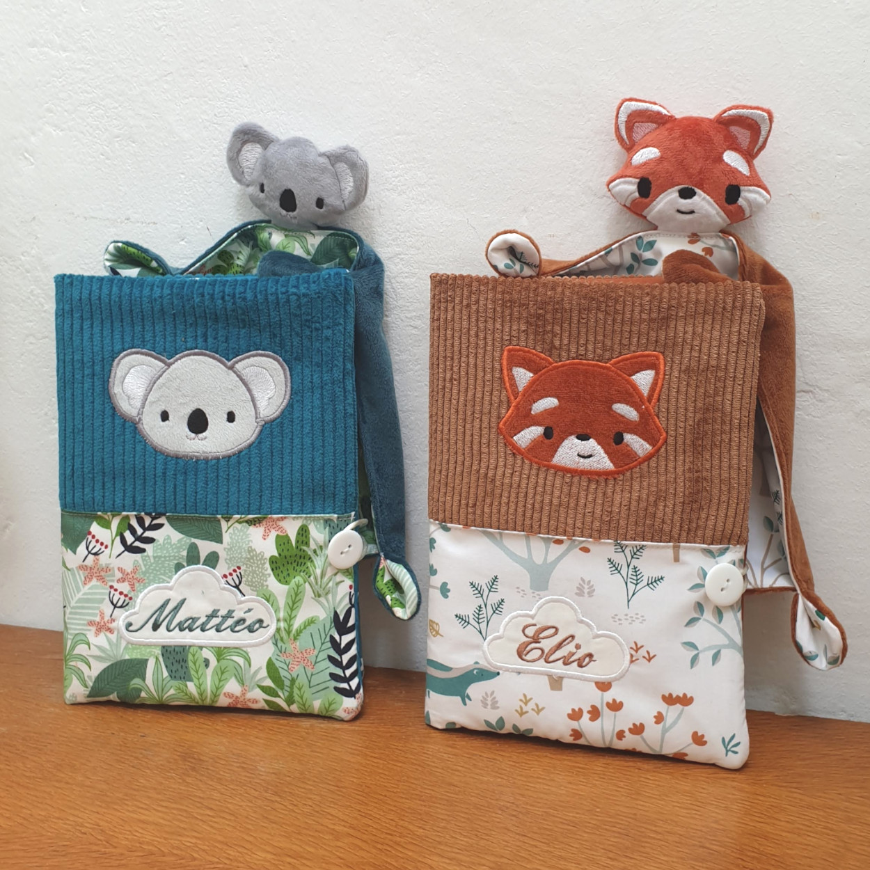 Carnet koala et panda roux