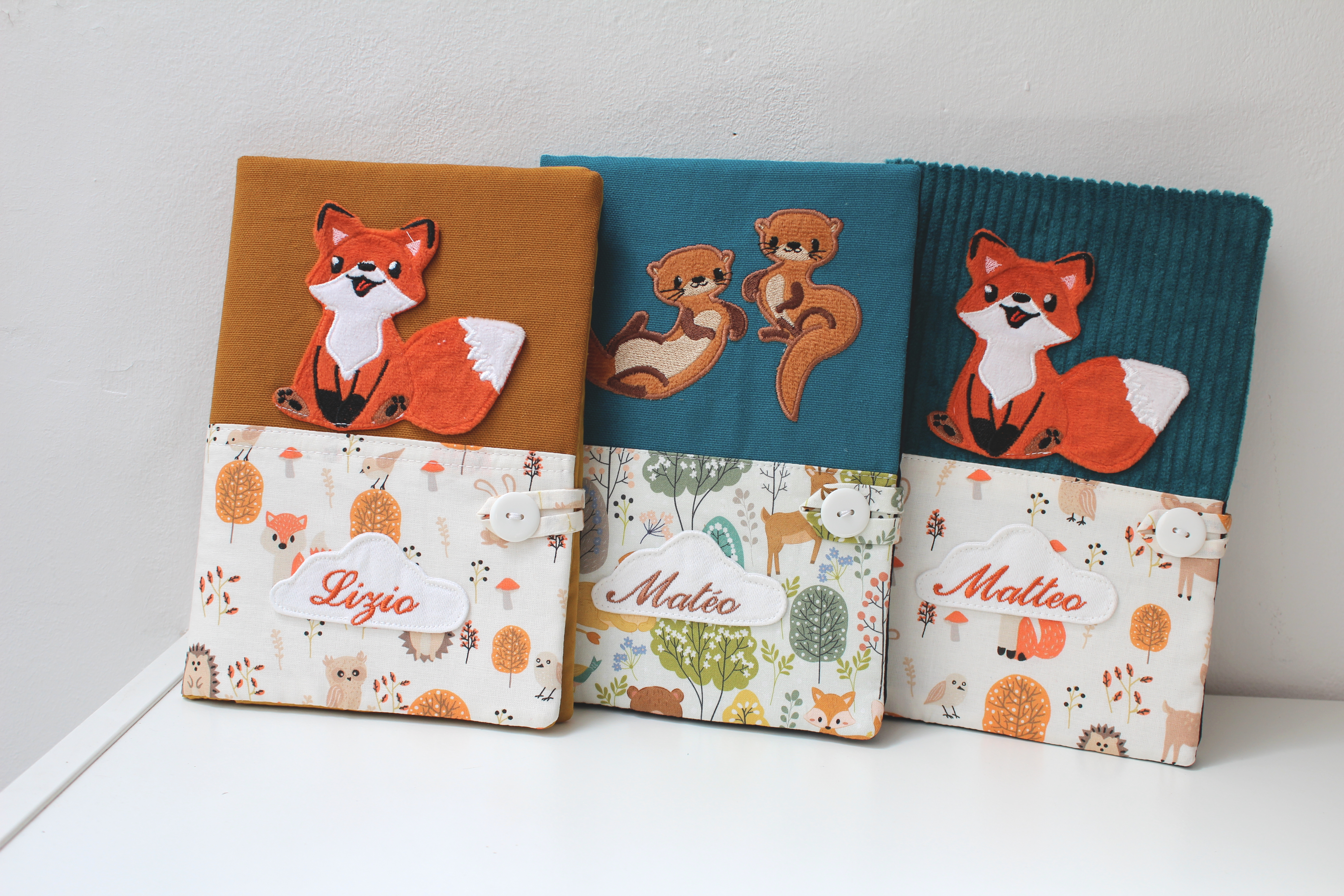 Carnets renards roux et loutres