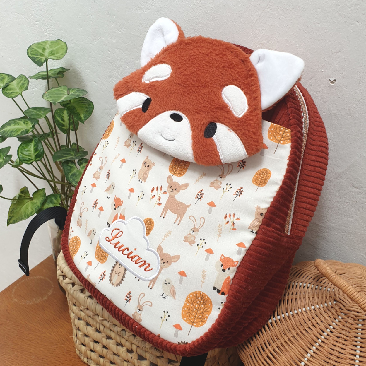 sac à dos panda roux