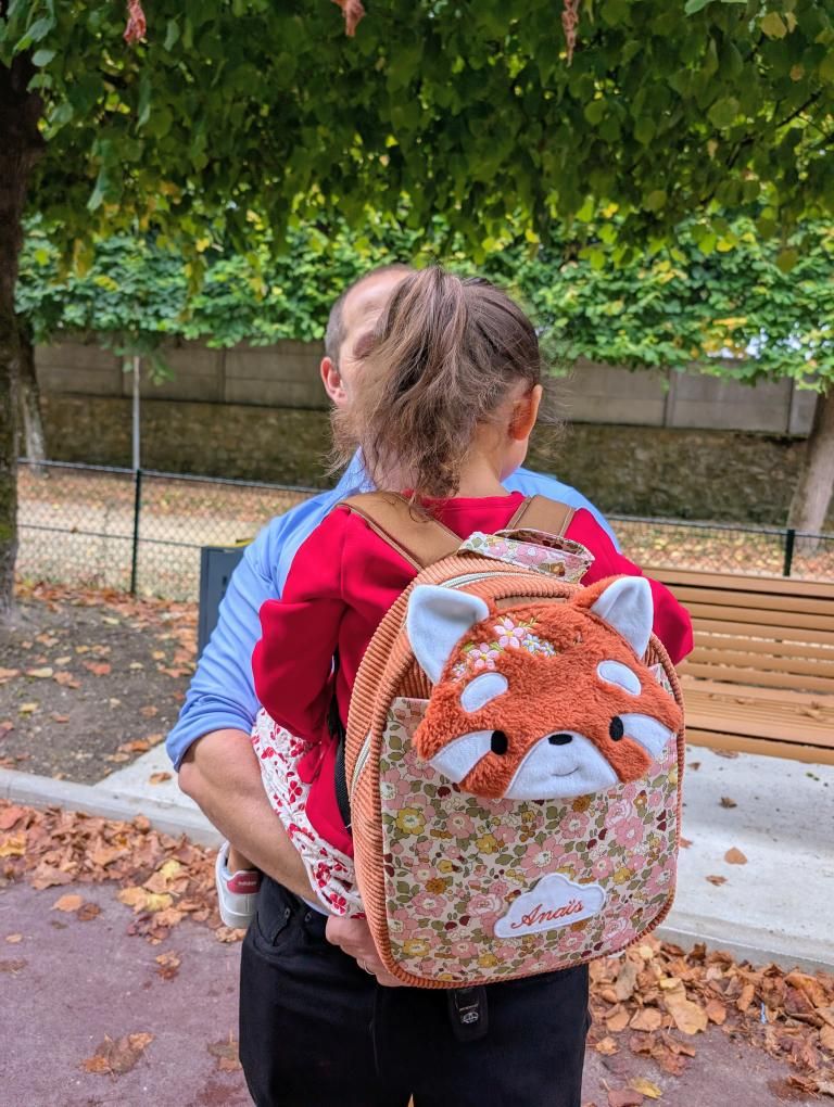 Sac à dos panda rousse et Liberty