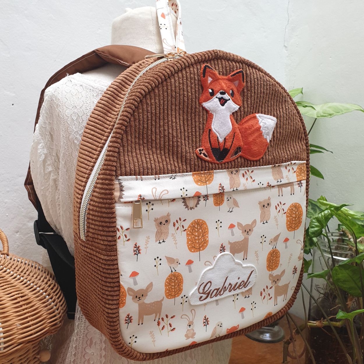 Sac à dos façade renard roux
