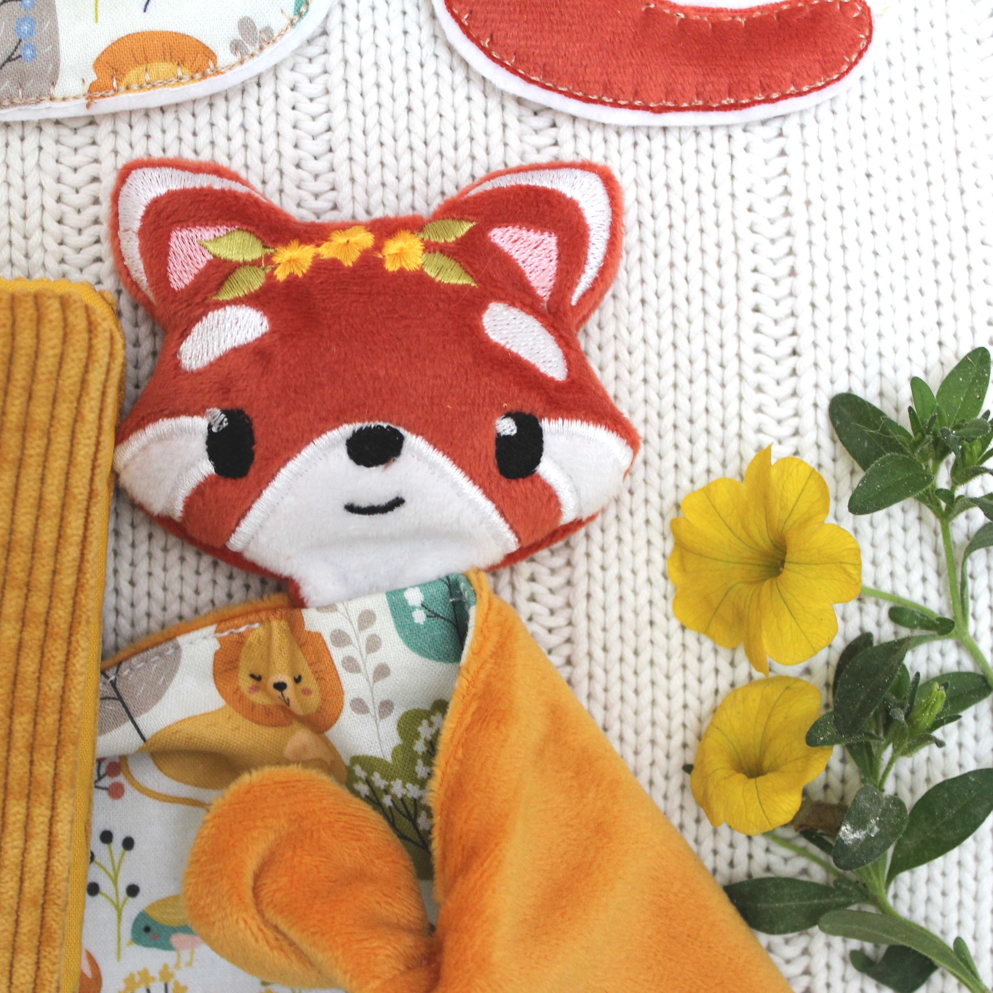 Doudou panda rousse