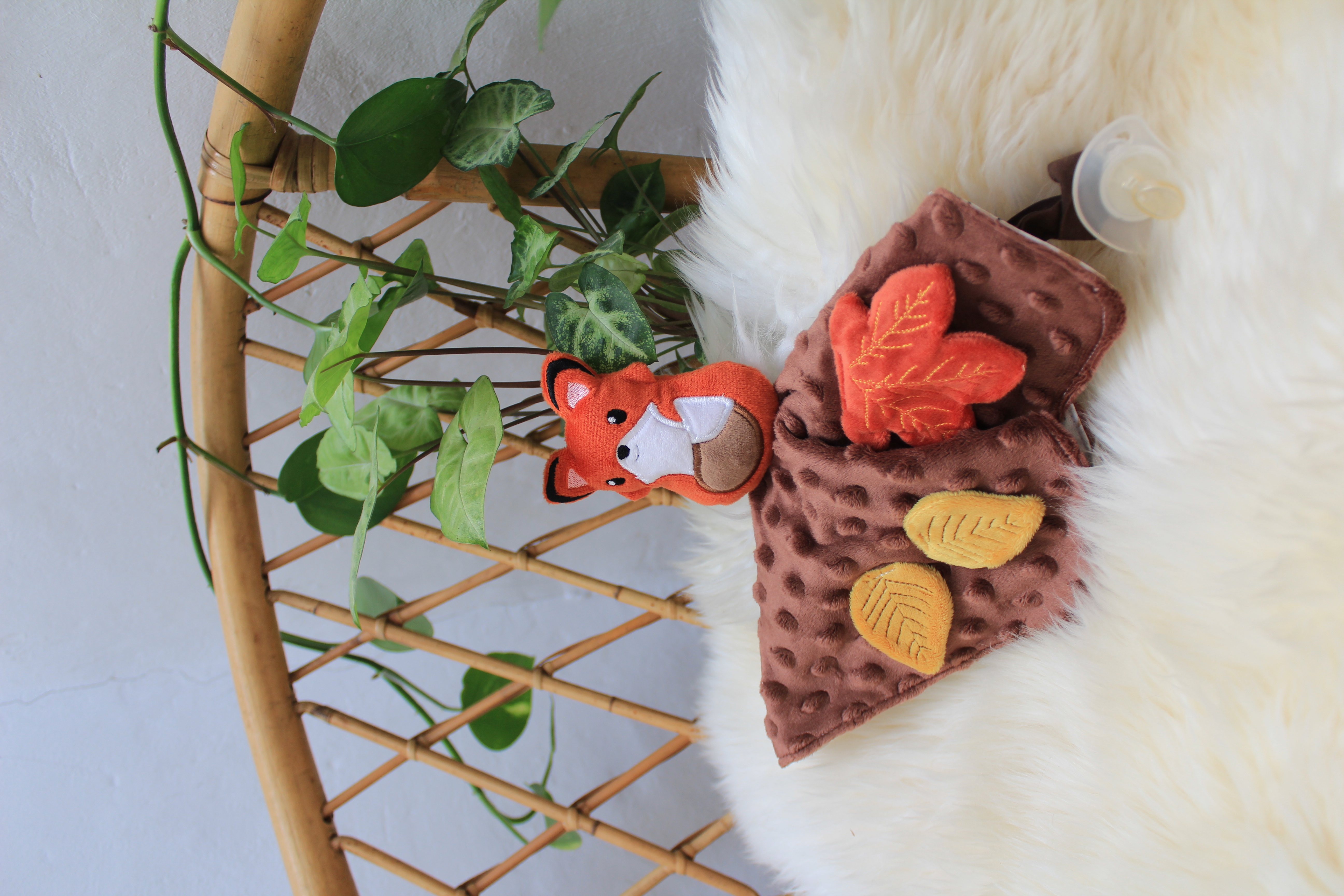 Doudou plat renard roux